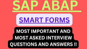 "SAP ABAP Smart Forms", Most Asked Interview Q&A of SMART FORMS in SAP ABAP Interviews !! #sapabap
