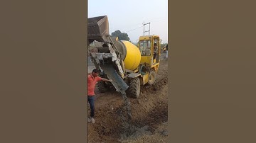 Cement concrete work on Ajax Fiori machine