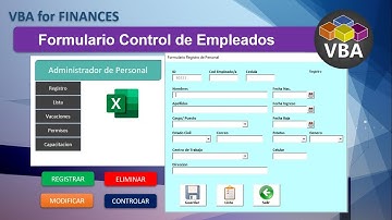 Formulario de Registro Empleados en ListView con VBA Excel Cap1