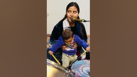 Cute Baby Playing Drum With Mom #viralvideos #Shorts #babyreaction #cutebabies #trending