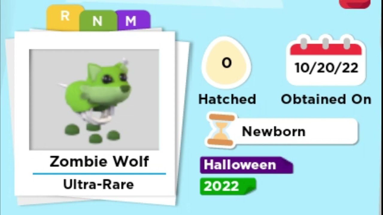 Zombie Wolf Neon & Mega Neon in Adopt me