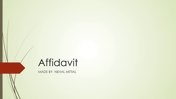Drafting Pleading and Conveyancing- Affidavit