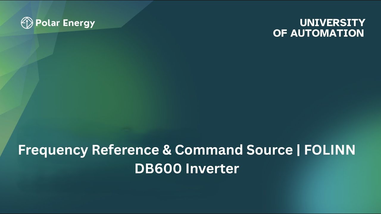 Frequency Reference & Command Source | FOLINN DB600 Inverter