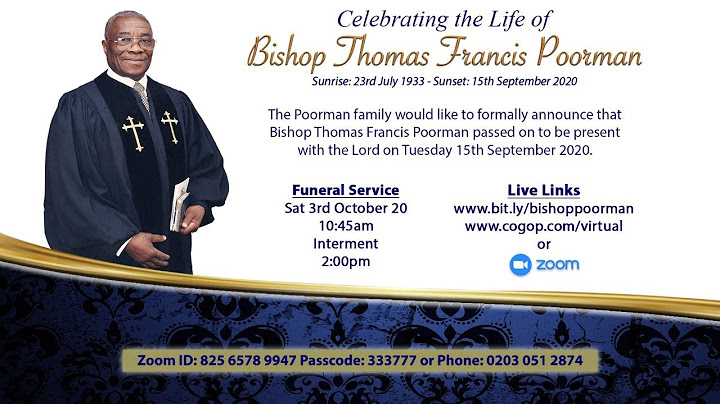 Celebrating The Life of Bishop Thomas Francis Poorman