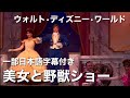 【挫折するまで日本語字幕】アメリカディズニー限定の圧巻!美女と野獣ショー