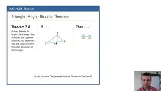 Geometry 7-5 Proportions in Triangles: Problem 3 - Using the Triangle Angle Bisector Theorem