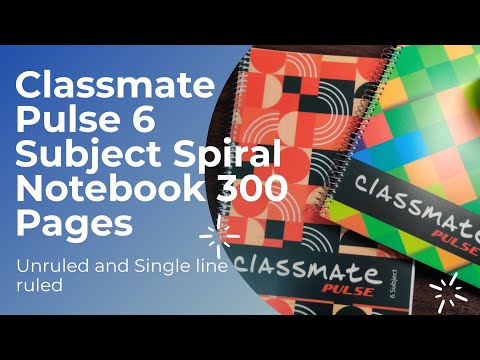 Unboxing & review of Classmate Pulse 6 Subject Spiral Binding Notebook Ruled & Unruled 300 Pages