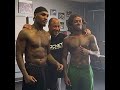Spence and Charlo working in the gym 