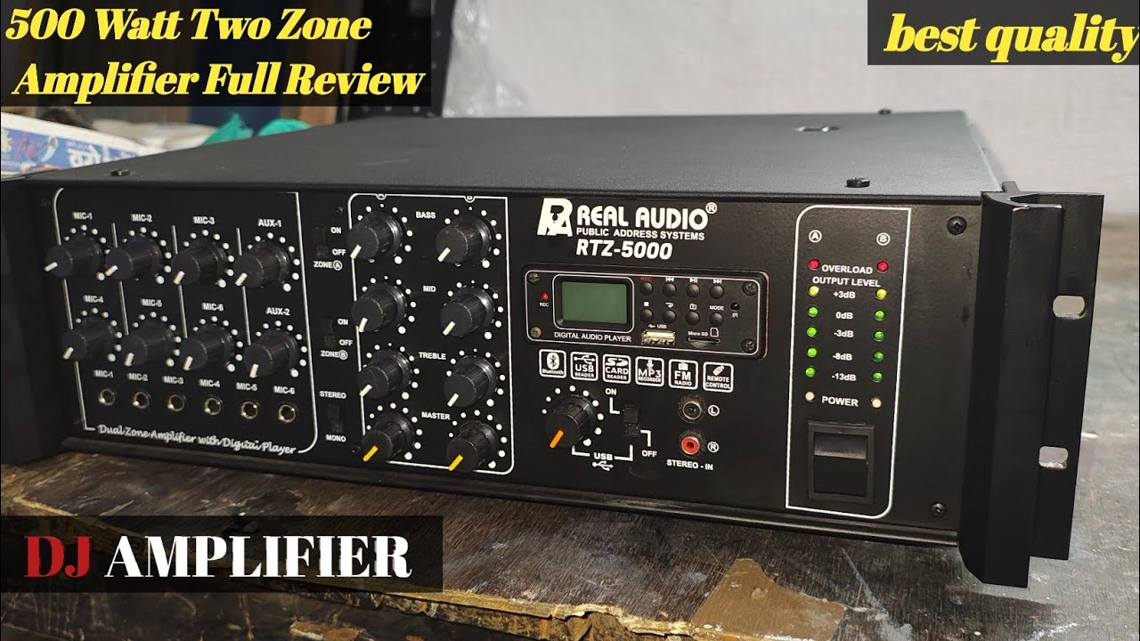 Real audio 500w Two Zone DJ Amplifier Full Review 