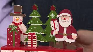 Plow Hearth Wooden Advent Calendar Sleigh on QVC