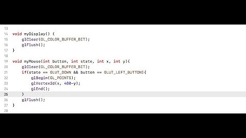 Event Hanlding in OpenGL | Mouse Click Event | glutMouseFuc
