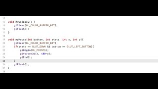 Event Hanlding in OpenGL | Mouse Click Event | glutMouseFuc