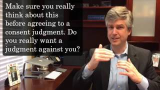 "What is a consent judgment, and how does it affect my case?"