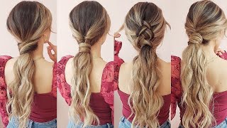 4 PONYTAIL HAIRSTYLES for Medium & Long Hair🌷