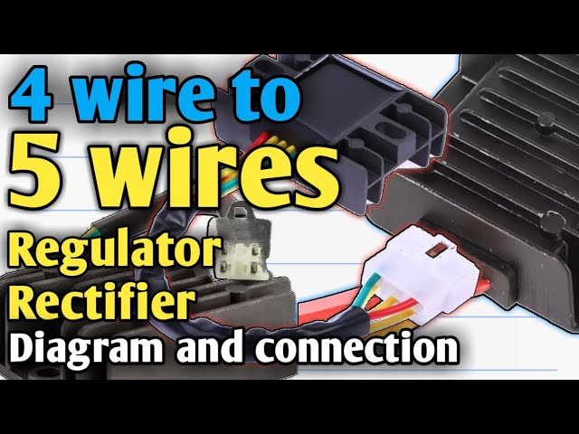 4 wires to 5 wires Regulator rectifier Paano ang connection (wiring diagram)  - YouTube  4 Wire Rectifier Wiring Diagram    YouTube