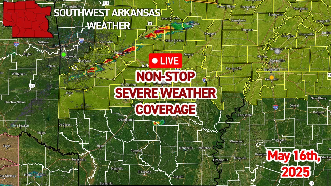 Live Severe Weather Nonstop Radar Coverage Friday (5/16/25): Tracking ...