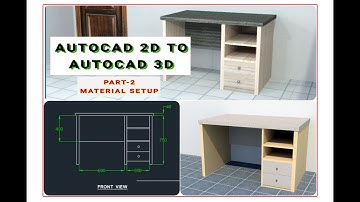 AutoCAD 3D Office Table Part-2 Material Adding by Er- Pritpal. #autocad #autocadtutorials #autocad3d