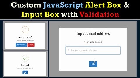 How to make a Custom Javascript Animated Alert Box & Input Box