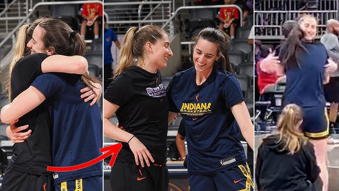 Caitlin Clark Shares Warm Hug with Her Former Teammate Kate Martin Before  Valkyries vs Fever Game ❤️
