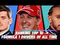 Ranking Top 10 Greatest Formula 1 Drivers of All Time | F1 Legends Ranked 🏁🔥