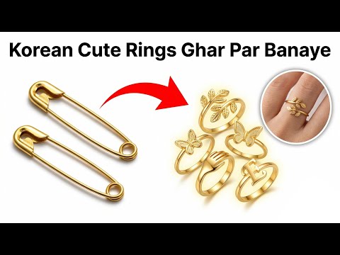 DIY Homemade cute love rings 🥰😍/how to make rings at home/best ring ever!