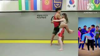 Front Lift Carry Amezing Woman Power