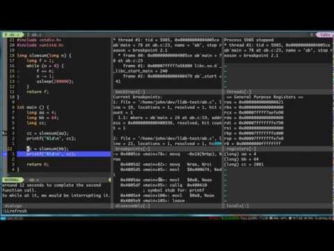 Non-blocking debugger integration in Vim