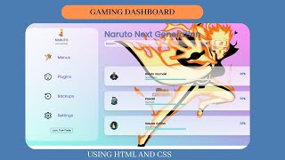 Create Responsive Gaming Dashboard Using HTML CSS & JavaScript | Dashboard Template Design