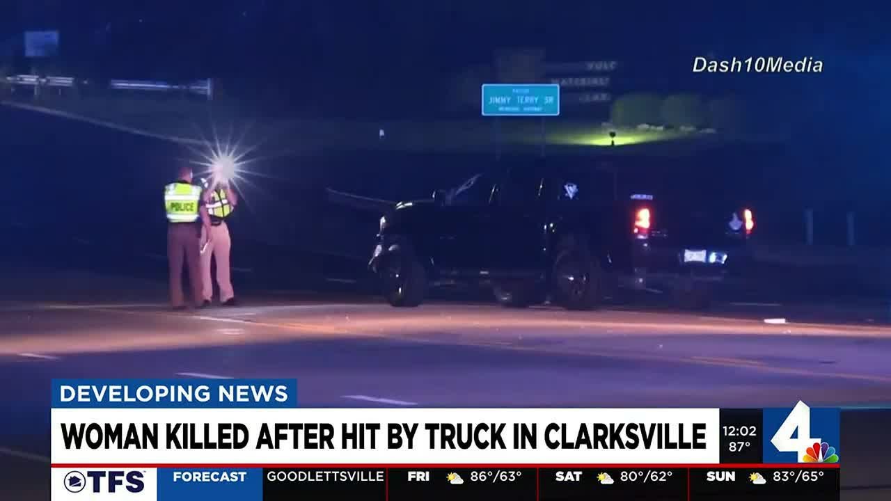 Woman killed after hit by truck in Clarksville - YouTube