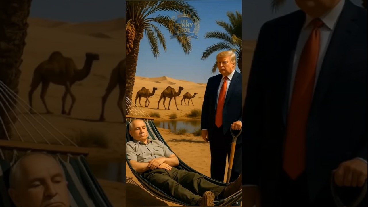 Putin Sleeping in Desert Zelensky with Chainsaw 😂