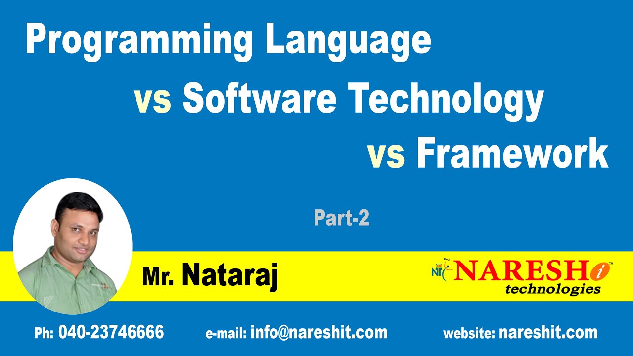 Programming Language vs Software Technology vs Framework Part-2 | Mr ...