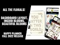 FLIP THRUS OF FLORAL DASHBOARD, INGRID BLOOMS, BEAUTIFUL BLOOMS | FALL 2022 HAPPY PLANNER RELEASE