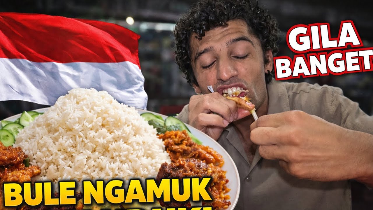 Уличная еда Джакарты: реакция турецких иностранцев на Наси Удук!