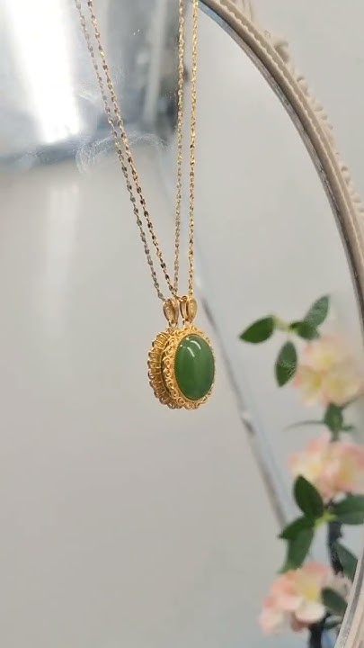 Imperial Gold Jade Pendant Necklace - YouTube