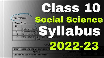 Class 10 Social Science Deleted Syllabus 2022-23 || DELETED SYLLABUS OF CLASS 10 SOCIAL SCIENCE 2023