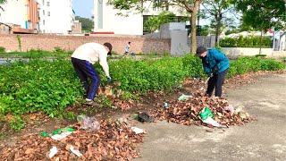 Clean up overgrown grass and dirty old trash on the sidewalk  Beautify the apartment complex