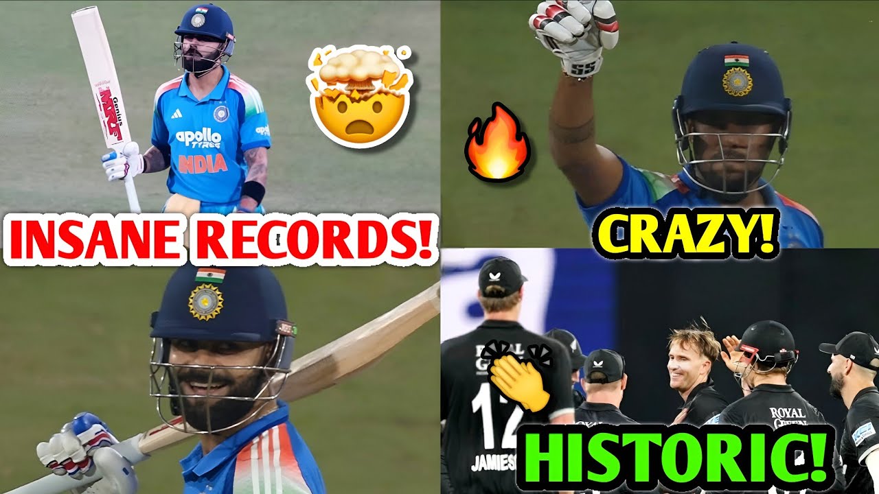 Virat Kohli INSANE RECORDS 🤯 NZ HISTORIC WIN 👏 Mitchell Pushed Out 🤣 India Vs NZ ODI News