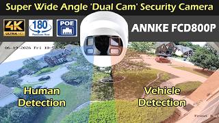 Super Wide Angle 'DUAL CAMERA' PoE Security Camera | ANNKE FCD800P