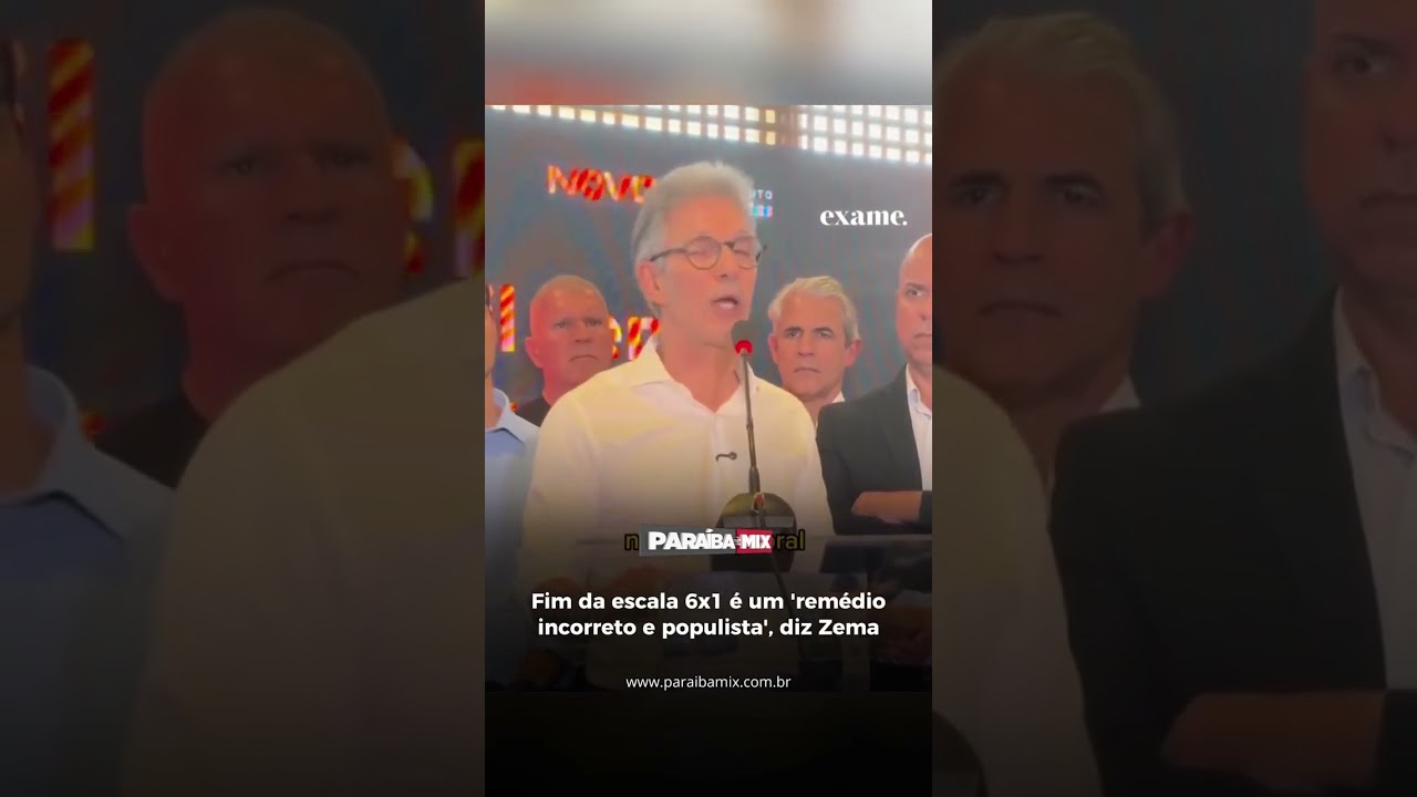 Fim da escala 6x1 é um 'remédio incorreto e populista', diz Zema