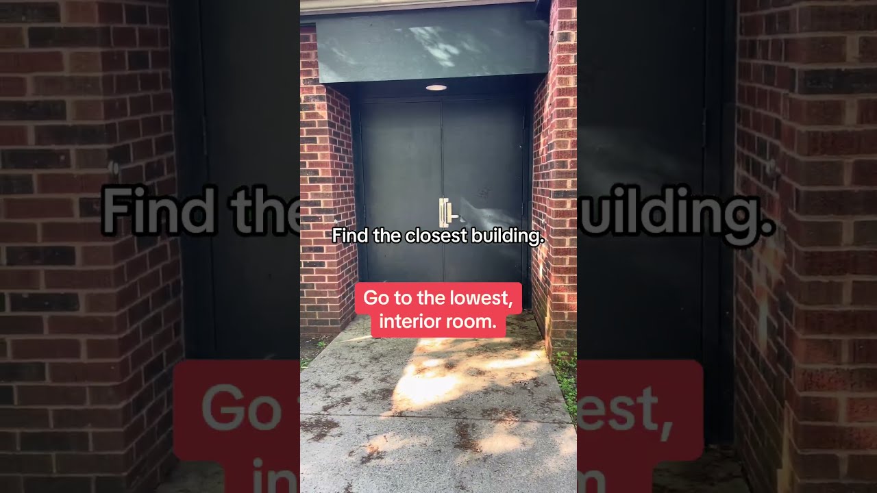 Safest Place Outside During A Tornado TornadoDrill CampingTips SafetyTips