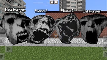Test | Hunger Nextbot has 3 Phases | Minecraft PE Addon | Hunger Family Nextbots