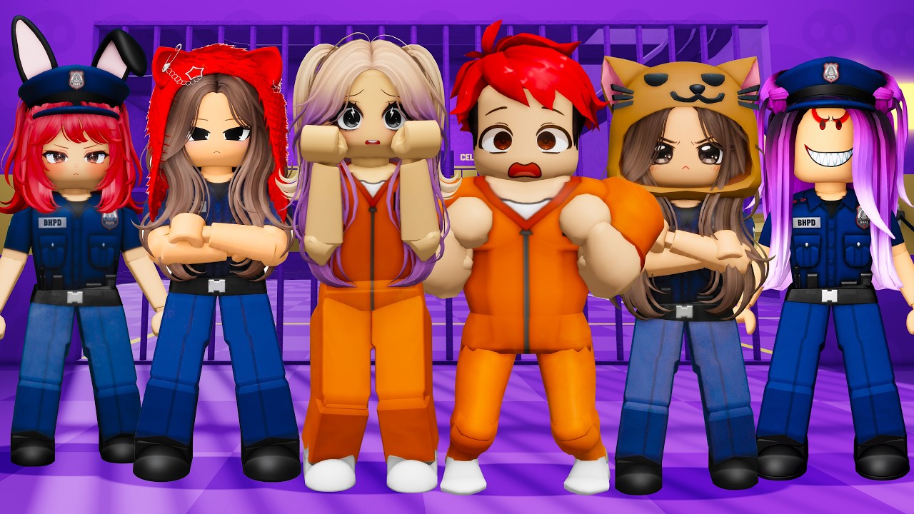 ATRAPADO en una PRISIÓN de SOLO CHICAS con el TEAM en ROBLOX