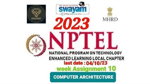 Computer Architecture Week Assignment 10 || NPTEL Assignment Computer Architecture #viral #trending