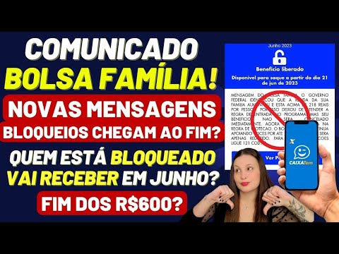 🚨 ACABOU DE SAIR! NOVAS MENSAGENS no APP do BOLSA FAMÍLIA: BENEFÍCIO CANCELADO/BLOQUEADO