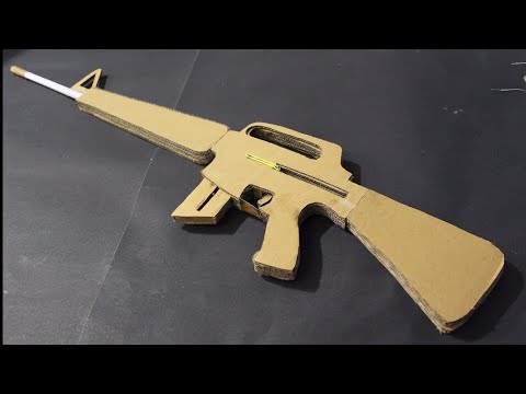 How To Make A M16 That Shoots With Magazine Cardboard Gun