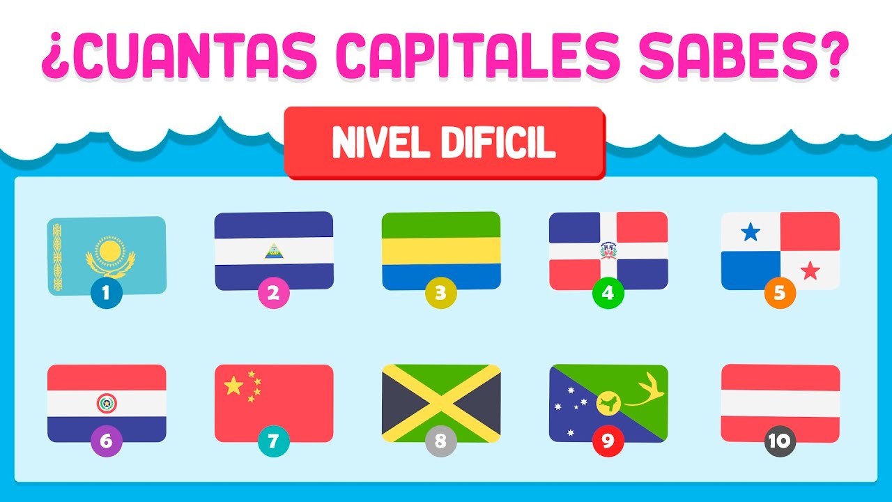 Adivina Las Capitales De Los Países Con Sus Banderas Muy DifÍcil Test Trivial Quiz Bazum