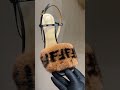#fendi  Mink Fur Logo Sandals