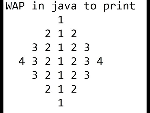 WAP in java to print 1  212  32123