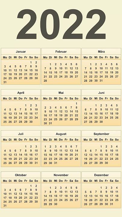 Kalender 2022