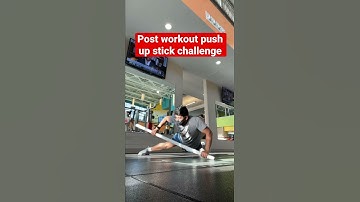 Post workout push up stick challenge (not perfect form) #shorts #pushupchallenge